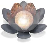 Esotec Solar Dekoleuchte Lotusbl&uuml;te, Echtglas Bruchglas Crackle, Akku, LED