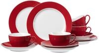 Ritzenhoff & Breker Kaffeeservice Doppio, 12-teilig, Porzellangeschirr, Rot