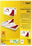 SIGEL Klapp Visitenkarten beidseitig bedruckbar hochwei&szlig; 50 Stk 180x55 mm