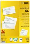 SIGEL LP802 bedruckbare Visitenkarten 3C, 800 St&uuml;ck (80 Blatt), hochwei&szlig;, glatter