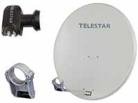 Telestar DIGIRAPID 80 A lichtgrau Alu Sat-Antenne inkl. SKYQUAD HC LNB für 4