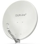 DUR-line Select 60cm x 65cm Alu Satelliten-Sch&uuml;ssel Hellgrau - [ Test SEHR GUT *]