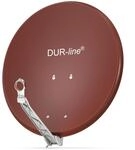 DUR-line Select 60cm x 65cm Alu Satelliten-Sch&uuml;ssel Rot [ Test SEHR GUT *] Aluminium