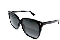 Gucci Damen GG0022S 001 Sonnenbrille, Schwarz (Black/Grey), 57