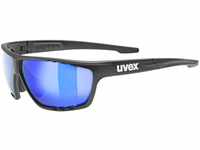 uvex Unisex – Erwachsene, sportstyle 706 Sportbrille, black matt/blue, one size