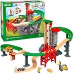 BRIO World 33887 Gro&szlig;es Lagerhaus-Set mit Aufzug - Zubeh&ouml;r Holzeisenbahn -