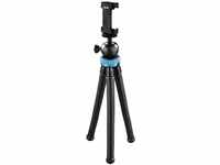 Hama Stativ Flexpro für Smartphone, GoPro und Fotokameras, 27 cm, Blau