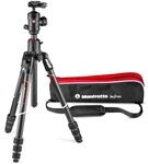 Manfrotto Befree GT XPRO Carbon Kamerastativ, 496 Kugelkopf, Twist Lock-System,
