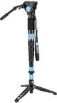 Sirui P-426SR+VH-10 Einbeinstativ mit Standspinne und Videoneiger (20&deg; neigbar,