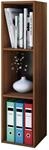 VCM Standregal 34x30x107 cm 3 F&auml;cher Holzwerkstoff B&uuml;cherregal Deko