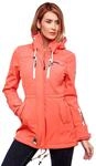 MARIKOO Damen &Uuml;bergangsjacke Softshellmantel mit Kapuze Zimtzicke Coral Gr. M