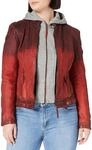 Mauritius Cascha LAMOV Frauen Lederjacke rot S 100% Leder Basics