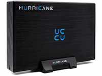 HURRICANE GD35612 Externe Festplatte 4TB, 3.5" USB 3.0 Aluminium HDD mit...