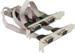 Delock PCI Express Karte 4 x Seriell Silber