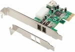 DAWICONTROL DC-1394 PCIe Blister 2+1 Port FireWire 400 1394a PCI-Express x1