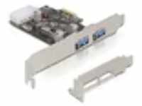 DELOCK 2X USB 3.0 PCI Express Card Interface Cards/Adapter Internal USB 3.2 Gen...