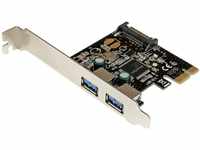 StarTech.com 2 Port USB 3.0 SuperSpeed PCI Express Schnittstellenkarte mit SATA