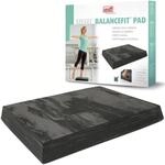 Sissel Unisex Erwachsene Fit Marmoriert Balance Pad, schwarz, 50 x 41 6 cm EU