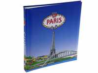 Henzo Fotoalbum PARIS Blau, 60 weiße Seiten, Größe 280x305mm