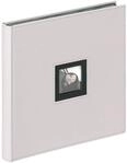walther design Fotoalbum beige-grau 30 x 30 cm Leinen mit Cover-Ausstanzung, Black