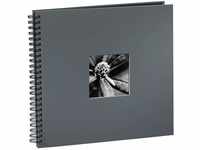 Hama Fotoalbum Jumbo 36x32 cm (Spiral-Album mit 50 schwarzen Seiten, Fotobuch mit