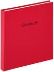 walther design G&auml;stebuch rot 26 x 25 cm mit Pr&auml;gung und Spiralbindung, Fun GB-206-R