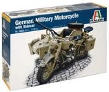 Italeri 7403-1:9 "Deut Milit&auml;rmotorrad mit Seitenwagen, Transparent, Grau, Wei&szlig;,