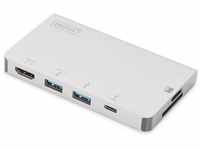 DIGITUS USB-C Travel Docking Station – 6 Ports – 1x HDMI (4K@30Hz) – 2x USB 3.0