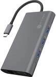 ICY BOX USB-C Docking Station (10-in-1) f&uuml;r 2 Monitore (1x HDMI & 1x VGA), 4K...