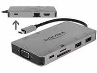 Delock USB C HUB/Thunderbolt 3 Adapter / 9 in 1 Dockingstation mit HDMI 4K /...