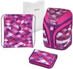 Herlitz 50020362 Schulranzen Motion Plus Pink Cubes, 1 St&uuml;ck