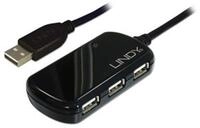LINDY 42781 - USB 2.0 Aktiv-Verl&auml;ngerung Pro 8m inklusive 4 Port USB-Hub