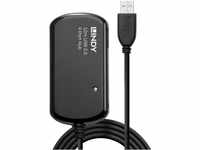 LINDY USB 2.0 Aktiv-Verlängerungs-Hub Pro - Kabel, 42783, Schwarz