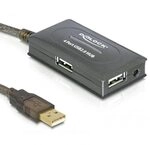 Delock USB Verl&auml;ngerungskabel (4-Port Hub, USB 2.0, 10m)