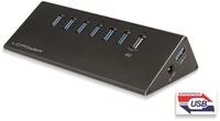 LC-Power LC-HUB-ALU-2B-7 USB 3.0 Hub | 6X USB-Ports | 1x Lade-Port | 5 Gbit/s