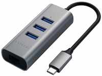 SATECHI Type-C 2-in-1 USB 3.0 Aluminium 3 Port Hub mit Ethernet - Für M2/ M1...