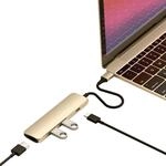 SATECHI Hub USB-C 4-in-1 Slim Classic, 60W PD, HDMI 4K@60Hz, Gold | 2x USB-A...