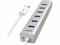 UNITEK Aluminium Aktiv USB Hub 7 Port 3.0 + Stromversorgung, SuperSpeed Datenhub