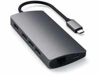 SATECHI USB-C Hub Multiport Adapter V2-4K HDMI (60Hz), 60W USB C Aufladung, GbE,