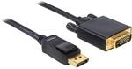 Delock DisplayPort auf DVI Kabel 1m schwarz
