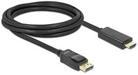 Delock Kabel Displayport 1.2 Stecker zu High Speed HDMI A Stecker 2 m 4K UHD
