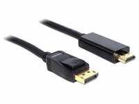 Delock Kabel Displayport Stecker > HDMI Stecker 1m