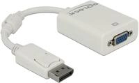 DeLock Adapter DisplayPort 1.2 Stecker > VGA Buchse Passiv wei&szlig; (Chipsatz: Analogix