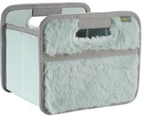 meori Faltbox Mini in Mint/Pl&uuml;sch &ndash; Kleine Klappbox mit Griffen &ndash; Geschenkidee