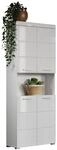trendteam smart living - Amanda - Hochschrank - Wei&szlig; Hochglanz - Badezimmerschrank