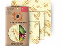 Bee's Wrap Wachspapier, Set mit 3 Stück, Verschiedene Größen, beige,...