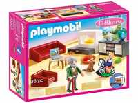 PLAYMOBIL Dollhouse 70207 Gemütliches Wohnzimmer, Mit Lichteffekt, Ab 4 Jahren
