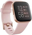Fitbit Versa 2 Health & Fitness Smartwatch (NFC), Petal Pink - Copper Rose Aluminum