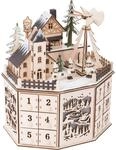 Small Foot Adventskalender mit Pyramide aus Holz, detailreich gestaltet mit