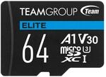 Flash Card Micro-SD 64GB-XC Team Elite A1 V30